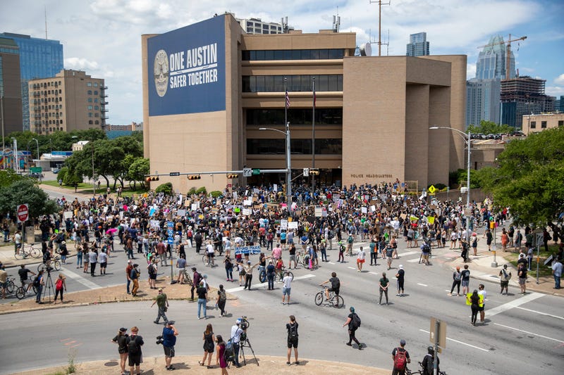 Protests in downtown Austin
