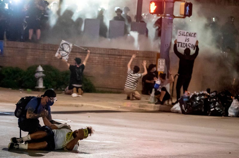 Protests in downtown Austin