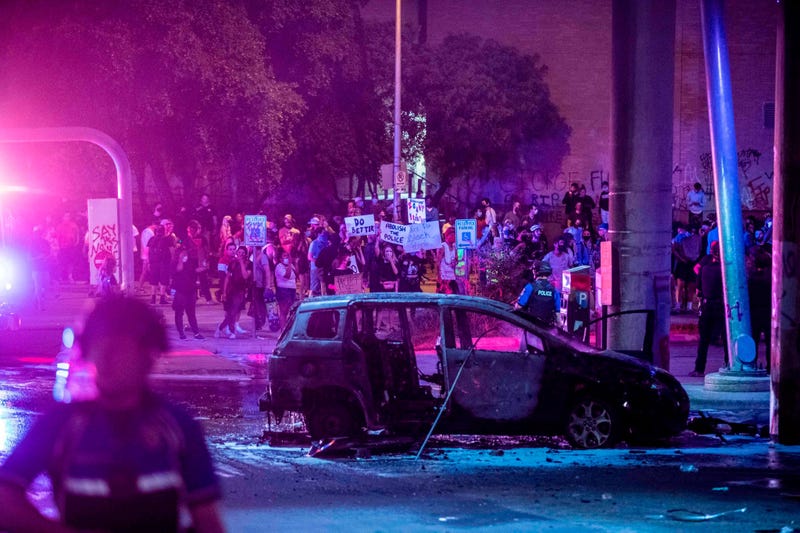 Protests in downtown Austin