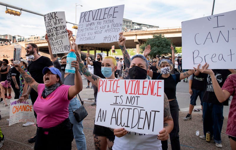 Protests in downtown Austin