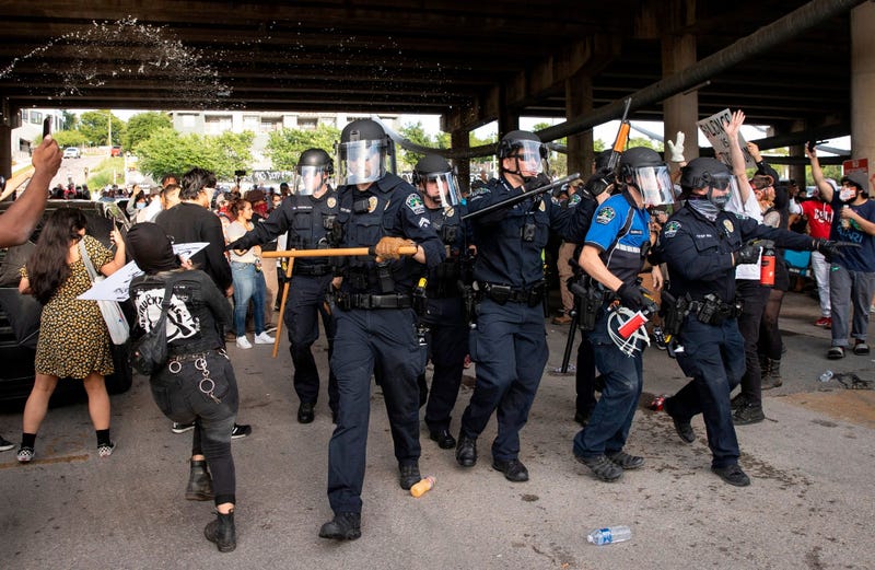 Protests in downtown Austin