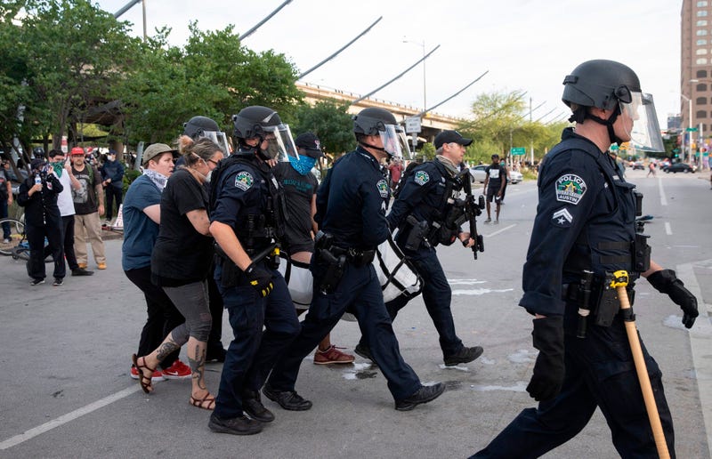Protests in downtown Austin