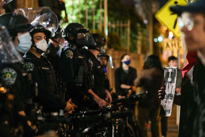 Protests in downtown Austin