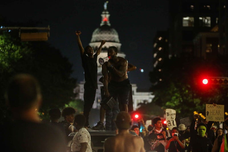 Protests in downtown Austin