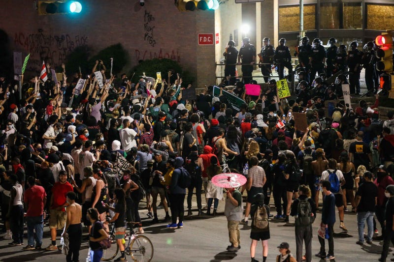 Protests in downtown Austin