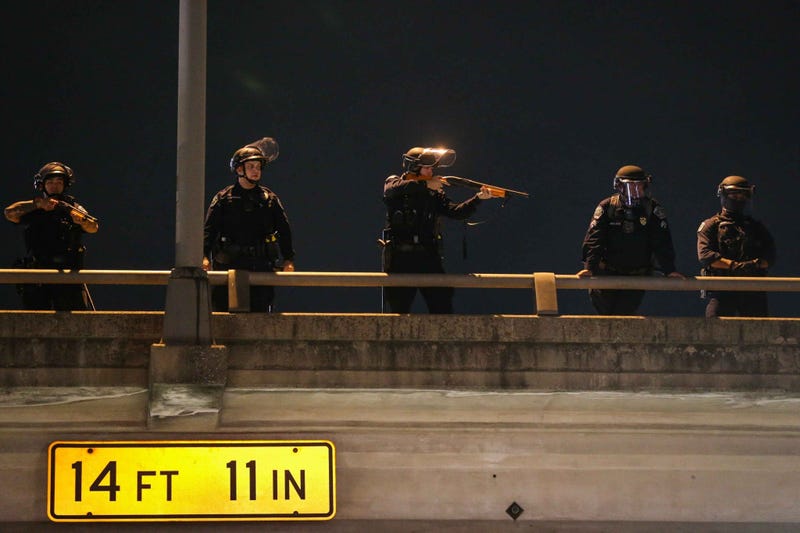 Protests in downtown Austin
