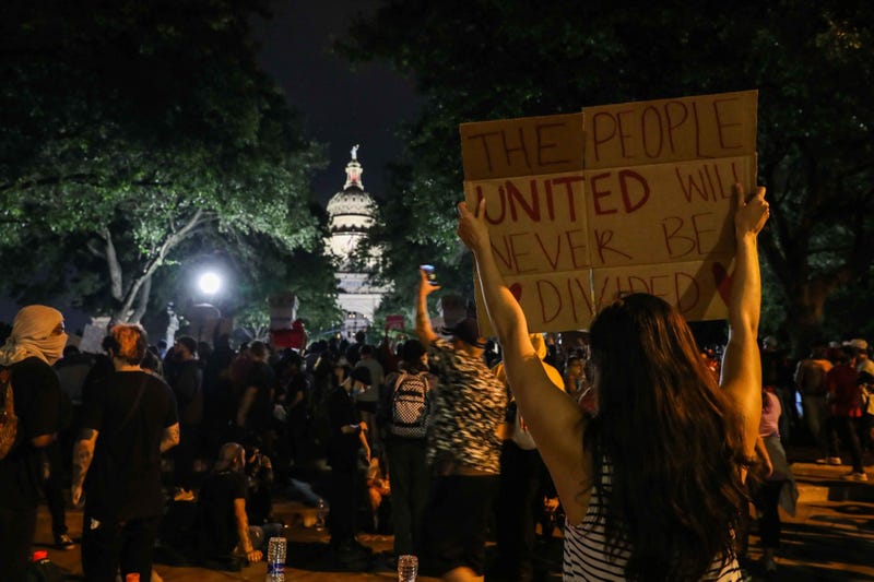 Protests in downtown Austin
