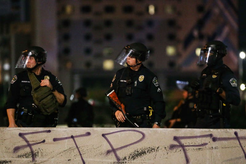 Protests in downtown Austin