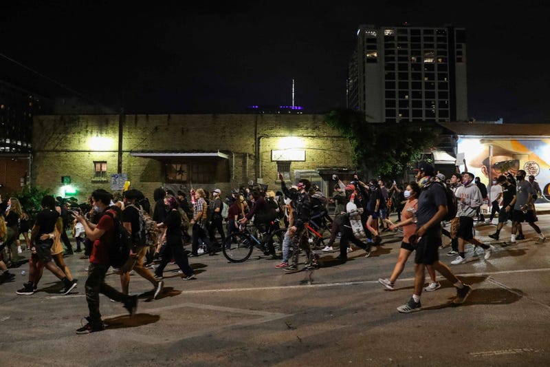 Protests in downtown Austin