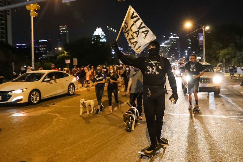 Protests in downtown Austin