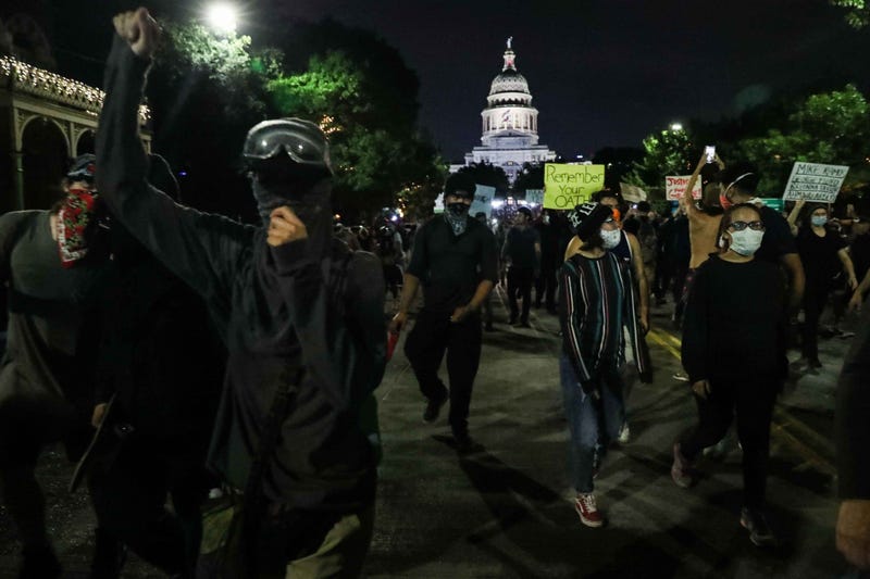 Protests in downtown Austin