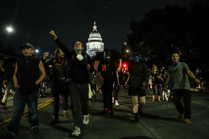 Protests in downtown Austin