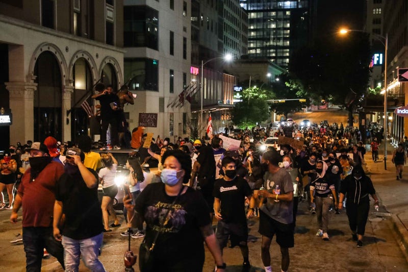 Protests in downtown Austin