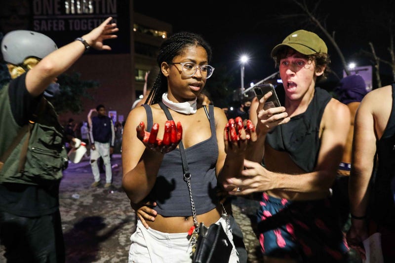 Protests in downtown Austin