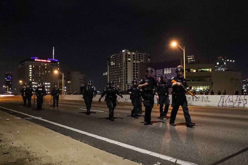 Protests in downtown Austin