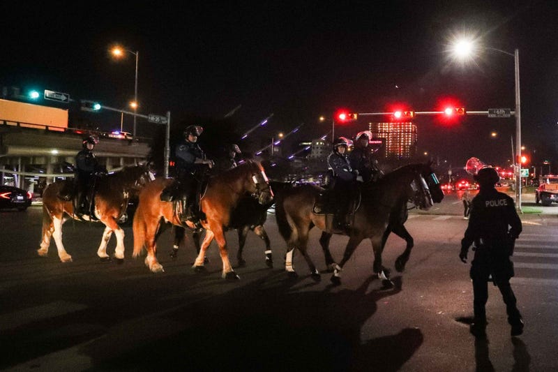 Protests in downtown Austin