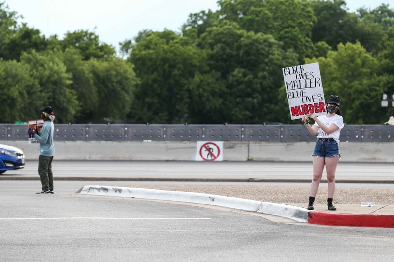 Protests in downtown Austin