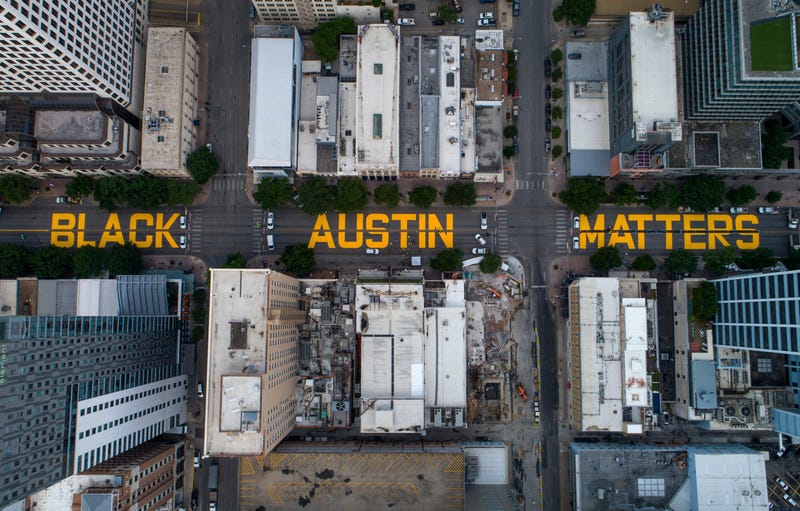 Black Austin Matters street mural