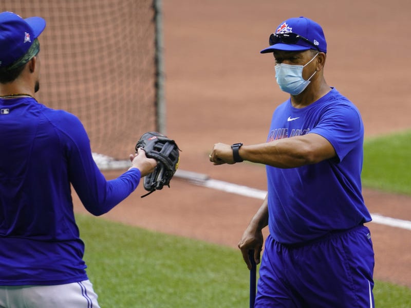 Toronto Blue Jays manager Charlie Montoya at batting practise at Rogers Centre.