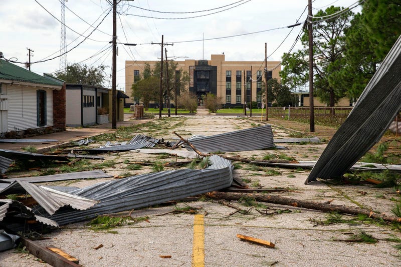 Hurricane Laura damage in Orange, Texas