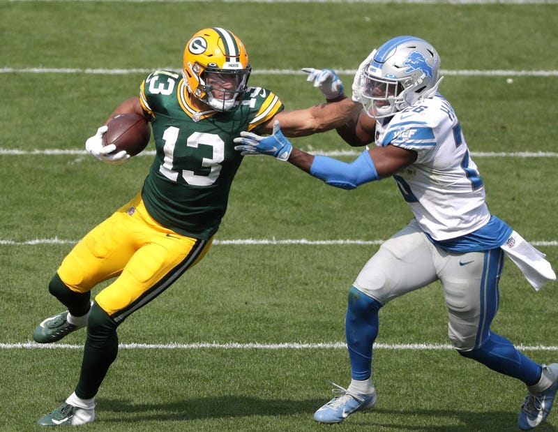 Allen Lazard w/ Lions