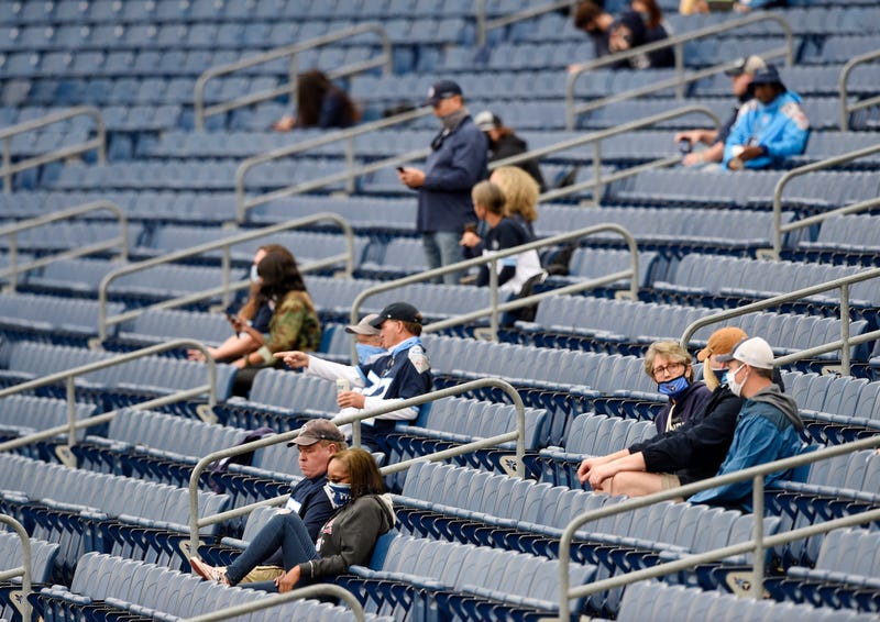 Socially Distanced Fans in Stands