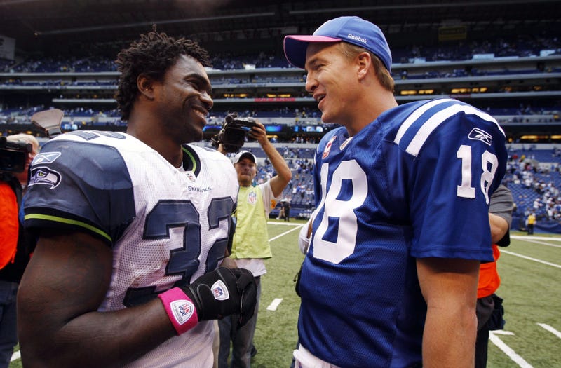 Edgerrin James and Peyton Manning