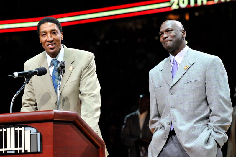 Scottie Pippen and Michael Jordan