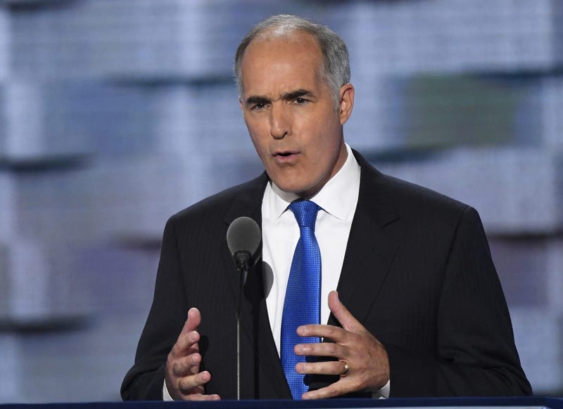 Sen. Bob Casey, D-PA, speaks during the 2016 Democratic National Convention at Wells Fargo Arena. Mandatory Credit: Robert Deutsch-USA TODAY NETWORK