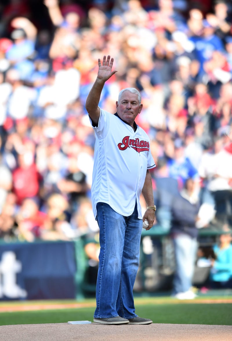 Mike Hargrove throwing out the first Pitch in the 2016 ALDS