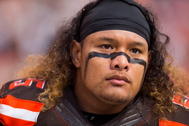 Oct 9, 2016; Cleveland, OH, USA; Cleveland Browns nose tackle Danny Shelton (55) before the game against the New England Patriots at FirstEnergy Stadium. The Patriots won 33-13. Mandatory Credit: Scott R. Galvin-USA TODAY Sports