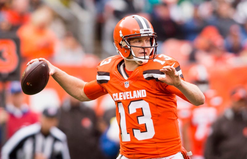 Oct 30, 2016; Cleveland, OH, USA; Cleveland Browns quarterback Josh McCown (13) throws a pass against the New York Jets during the third quarter at FirstEnergy Stadium. The Jets won 31-28. Mandatory Credit: Scott R. Galvin-USA TODAY Sports