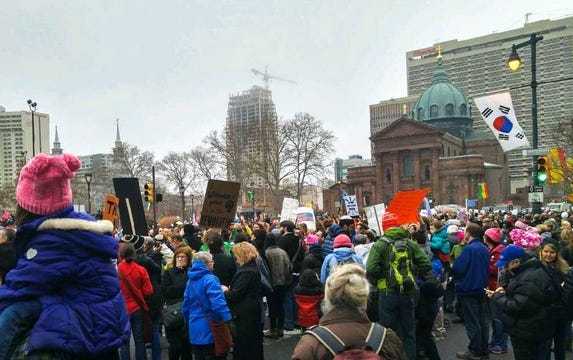 A general view during the 2017 Women's March in Philadelphia.