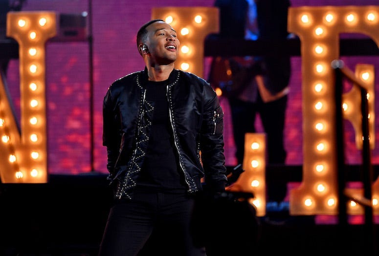 John Legend, Smiling, Halftime, NBA All Star Game, 2017