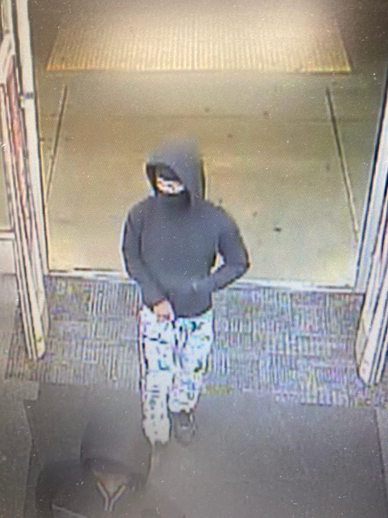Security footage of one of the robbery suspects.