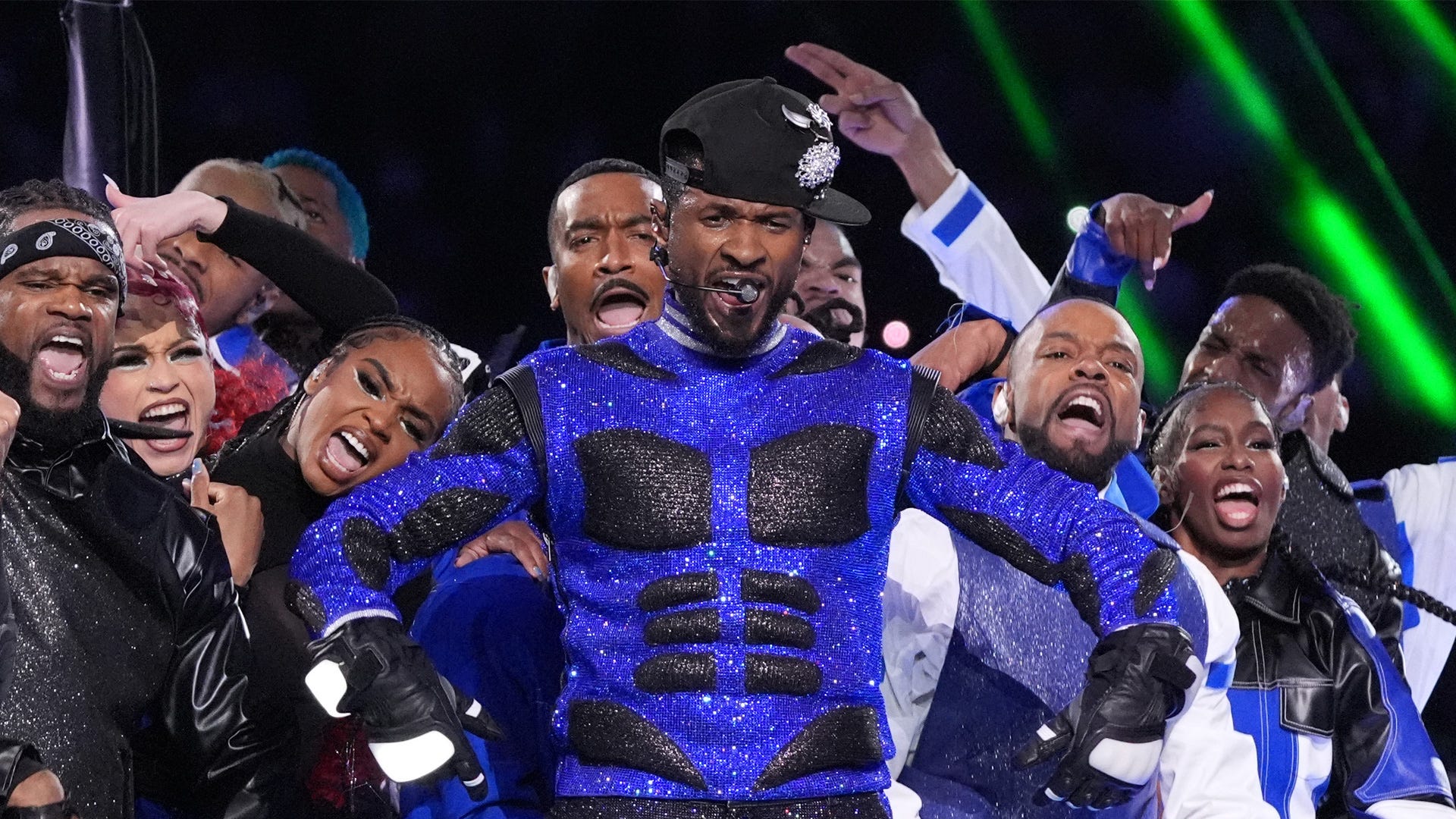 Usher pulls out all the stops for Super Bowl Halftime performance
