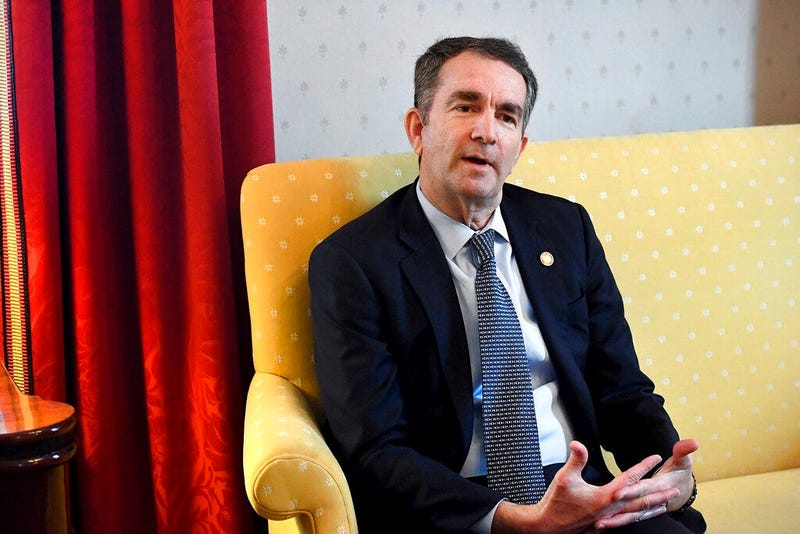 Virginia Gov. Ralph Northam talks during an interview at the Governor's Mansion, Saturday, Feb. 9, 2019 in Richmond, Va. The embattled governor says he wants to spend the remaining three years of his term pursuing racial "equity.
