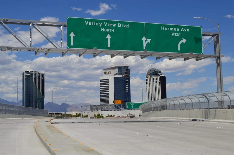 A look at the new Valley View/Harmon interchange