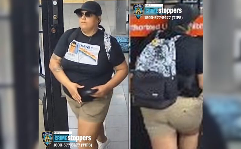 Police are searching for a hammer-wielding woman in a McLovin shirt in the July 3 vandalism