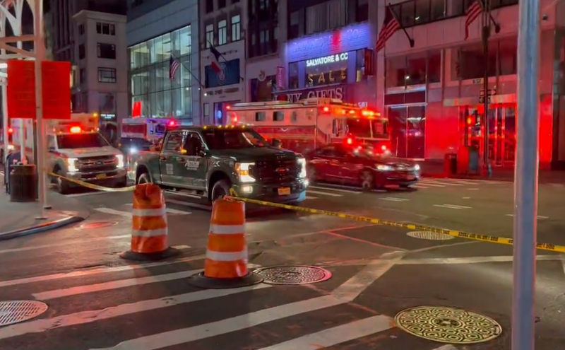 The FDNY scrambled to the scene to rescue the man