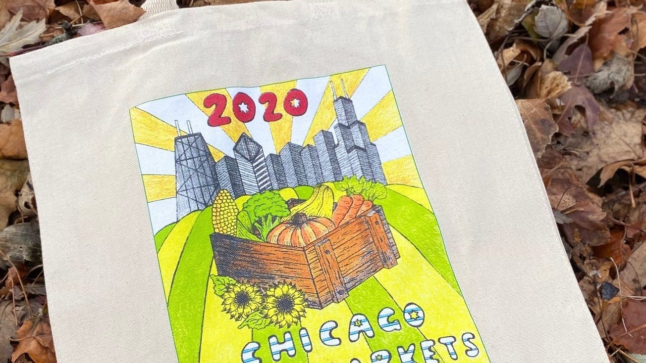 Lane Tech student's artwork selected to appear on Chicago City Markets reusable bag