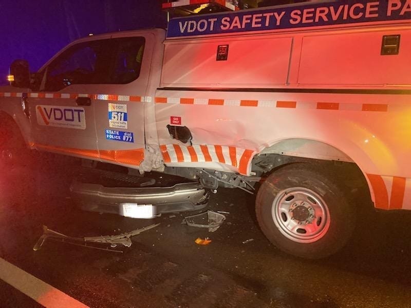 State trooper and VDOT employee escape injury