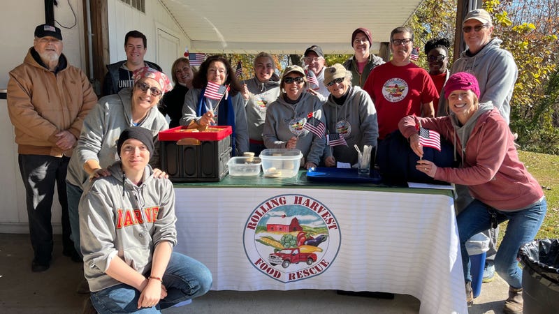 Veterans and volunteers with Rolling Harvest Food Rescue