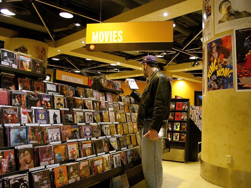 Man Shopping in Video Store