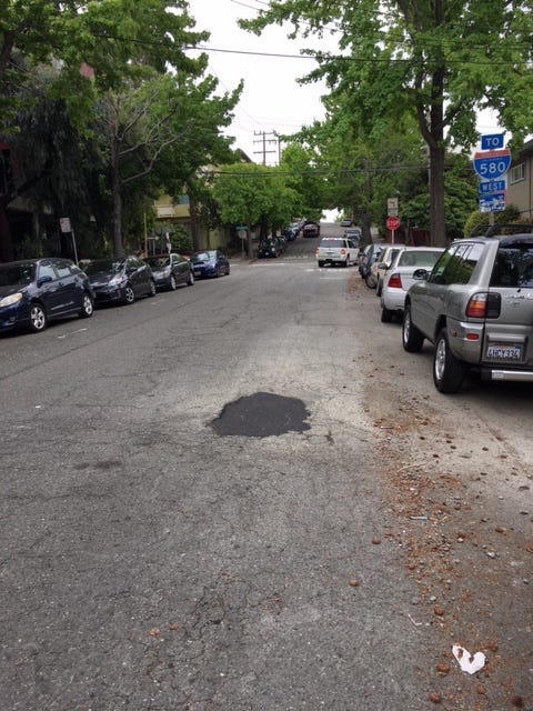 Two so-called "pothole vigilantes" are soliciting donations to fix broken streets in Oakland.