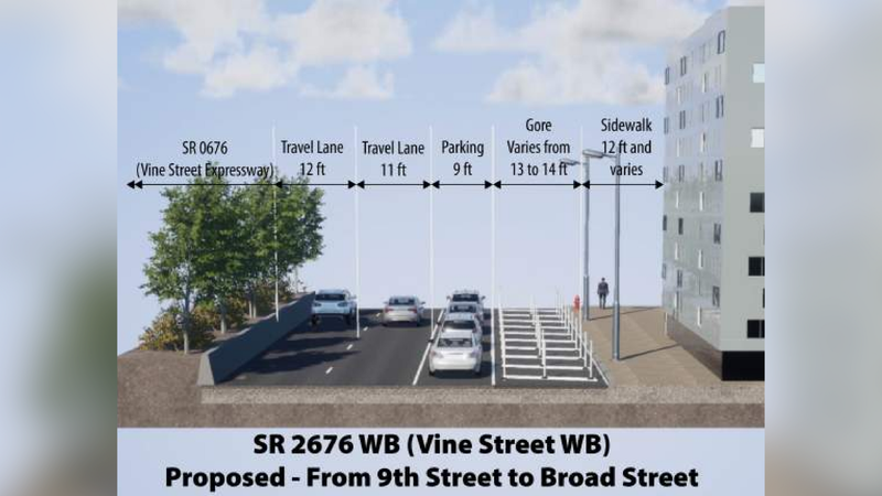 PennDOT plans to make Chinatown’s Vine Street more pedestrian- and bike-friendly