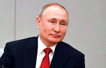 Russian President Vladimir Putin attends a session prior to voting for constitutional amendments at the State Duma, the Lower House of the Russian Parliament in Moscow, Russia, Tuesday, March 10, 2020. (Alexei Nikolsky, Sputnik, Kremlin Pool Photo via AP)