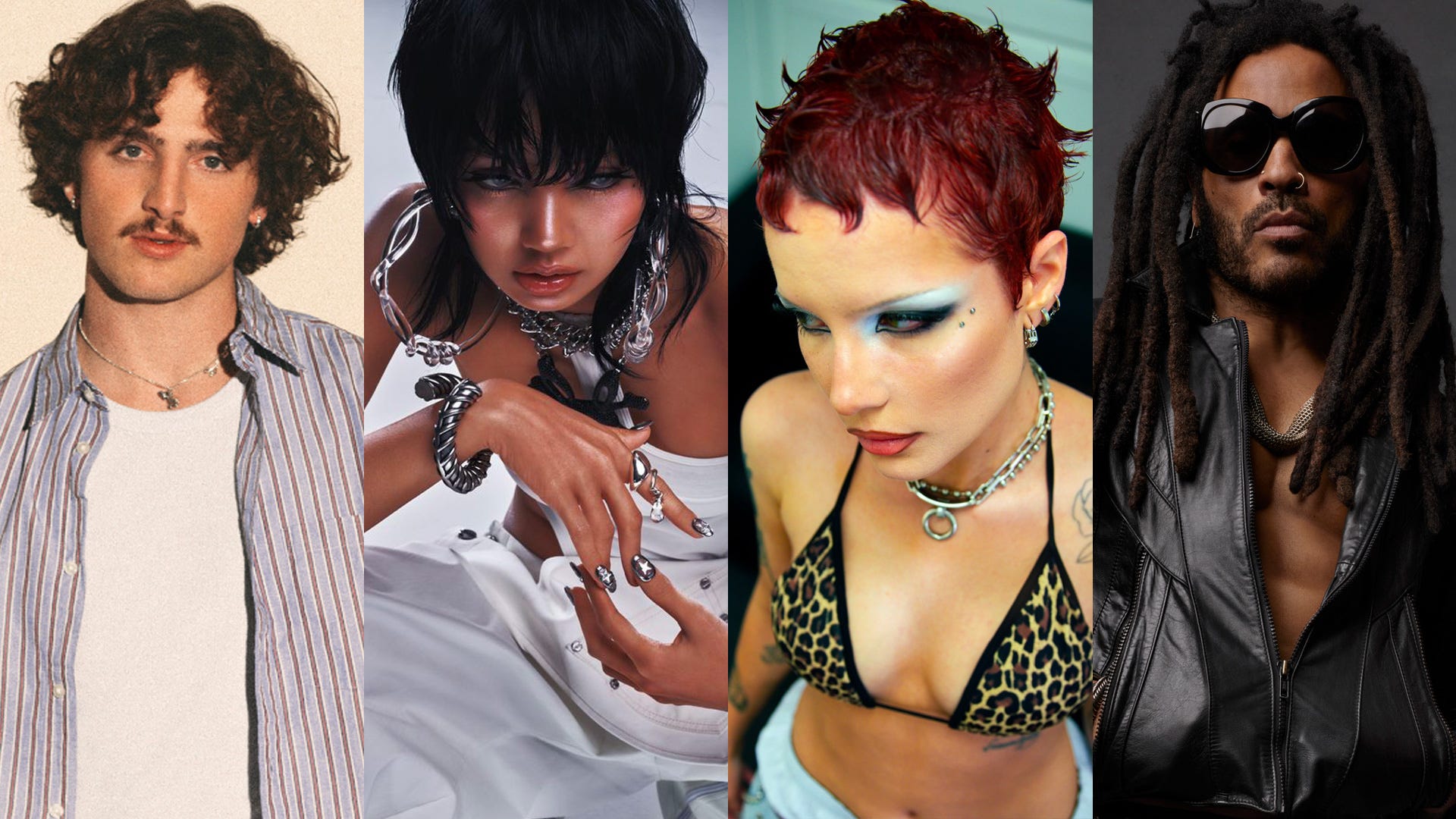 Halsey, LISA, Benson Boone, and Lenny Kravitz performing at 2024 MTV VMAs