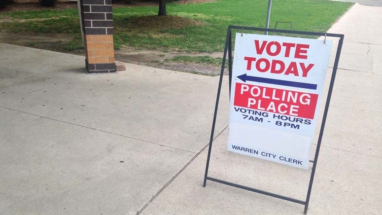 Undercover cops were on patrol at Warren polling places Tuesday