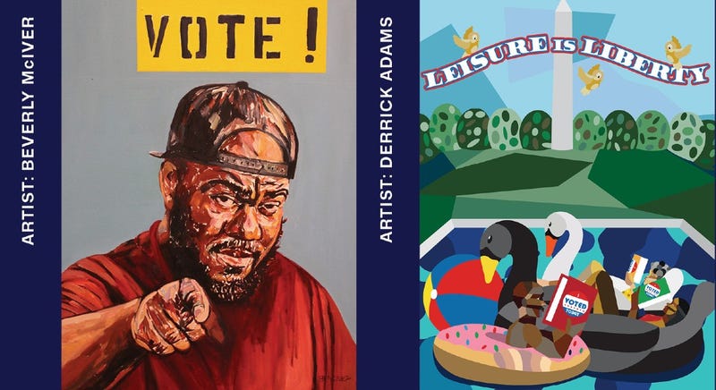 The nonprofit People for the American Way has commissioned artists to create images to help inspire people to vote on Election Day.